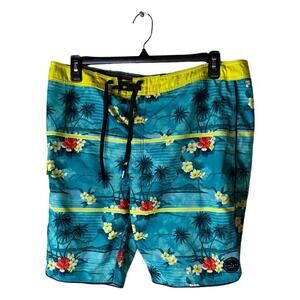 Rip Curl Mirage Aggrolite Board Shorts Men 38 Floral Tropical Swim